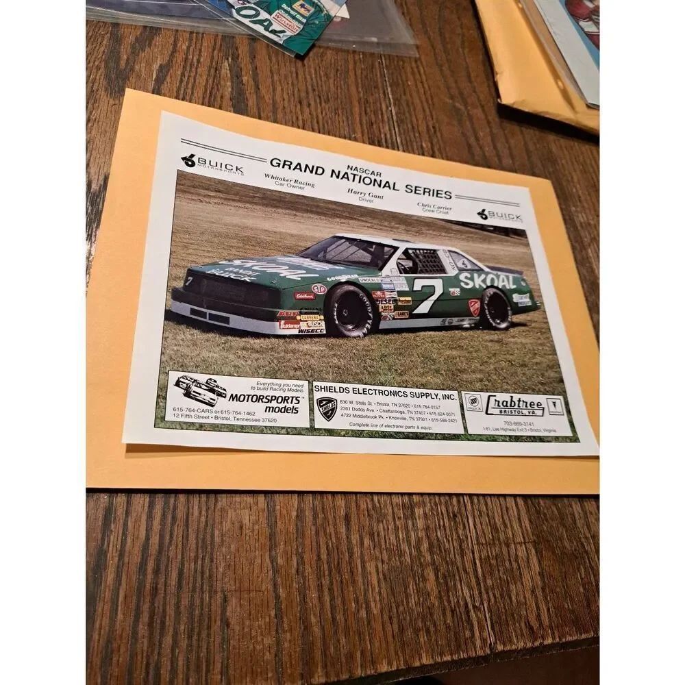 Vintage Harry Gant Skull Bandit NASCAR Buick Promo 8.5x11 Grand National Print 2
